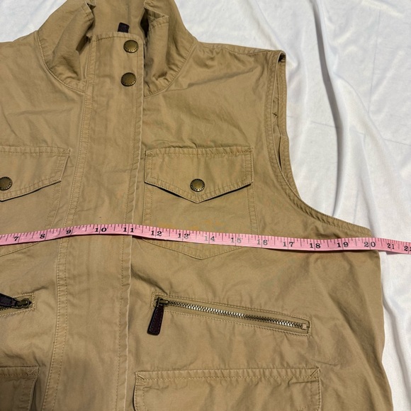 Lauren Ralph Lauren Kaki Pocket Safari Hunt Fish Photography Cargo Vest sz L - Picture 14 of 16